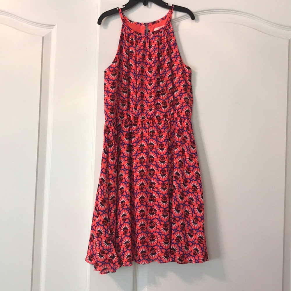 Pink & Blue flowered dress